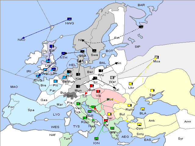 Map Fall 1905 Movement