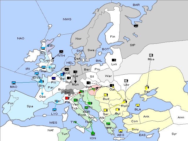 Map Fall 1906 Movement