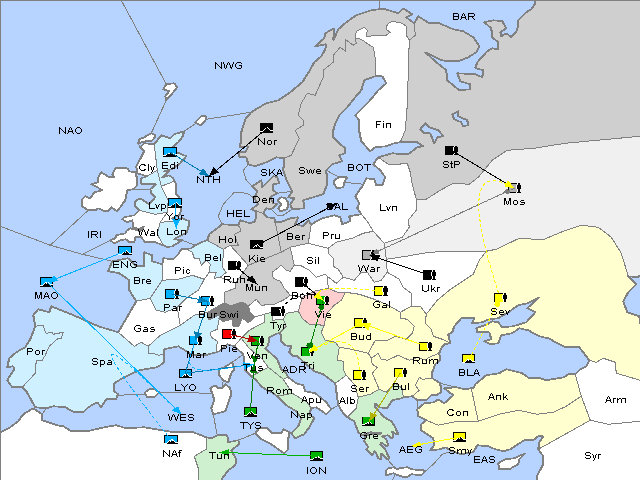 Map Fall 1907 Movement