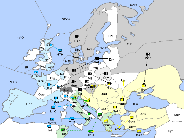 Map Fall 1908 Movement