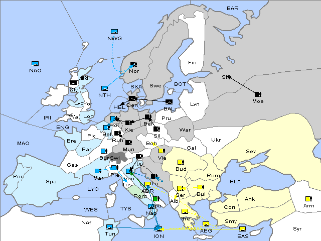 Map Fall 1910 Movement