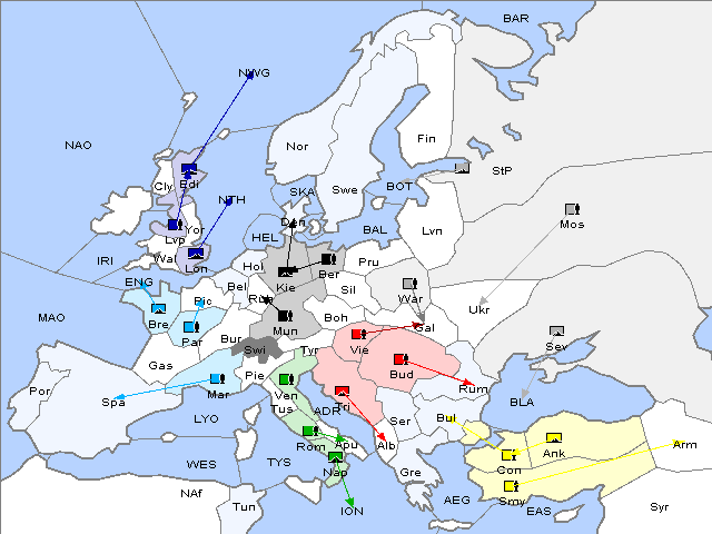 Map Spring 1901 Movement