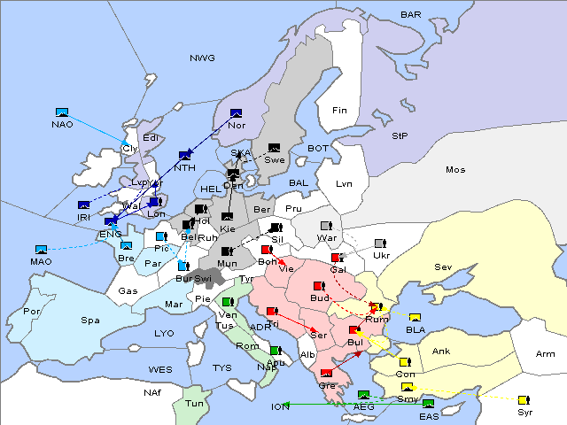 Map Spring 1904 Movement