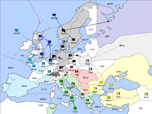 Map Spring 1905 Movement