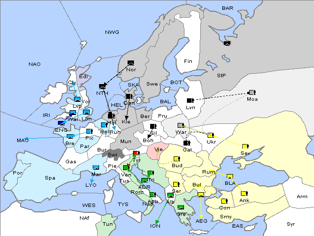 Map Spring 1906 Movement