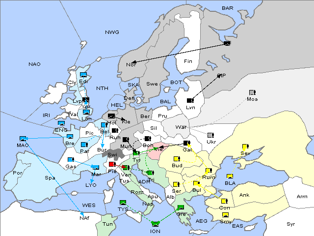 Map Spring 1907 Movement