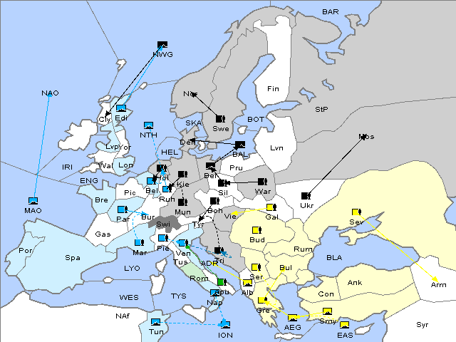 Map Spring 1910 Movement