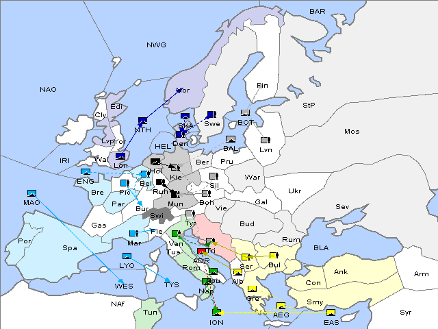 Map Fall 1904 Movement