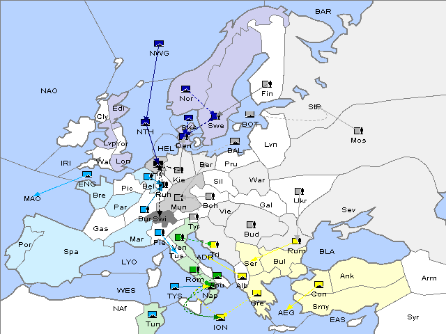 Map Fall 1905 Movement