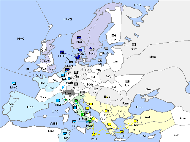 Map Fall 1906 Movement