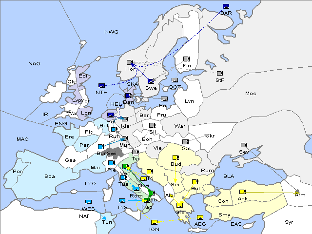 Map Fall 1907 Movement
