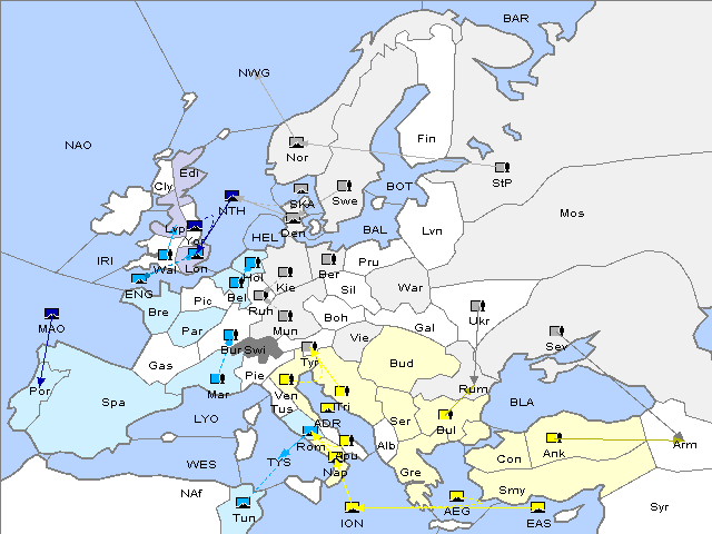Map Fall 1909 Movement