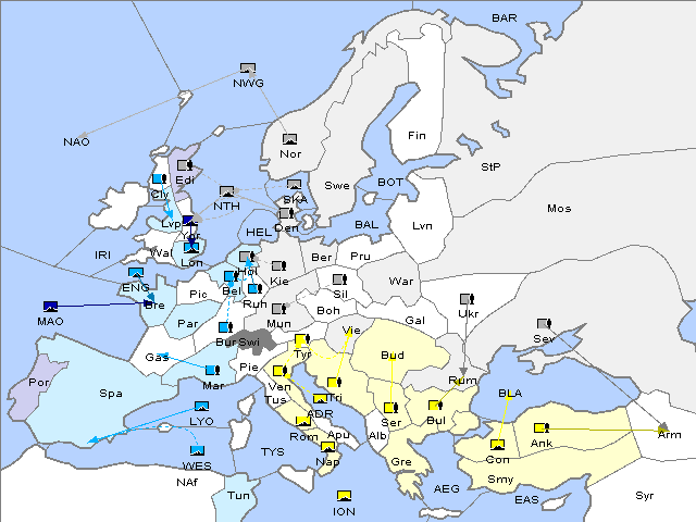 Map Fall 1910 Movement