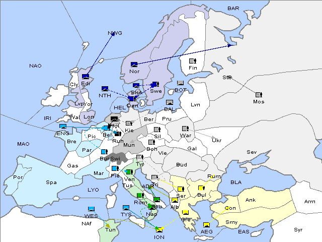 Map Spring 1905 Movement