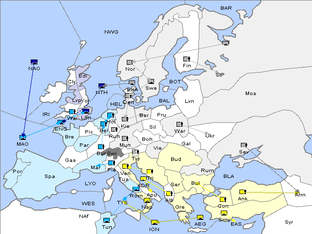 Map Spring 1909 Movement