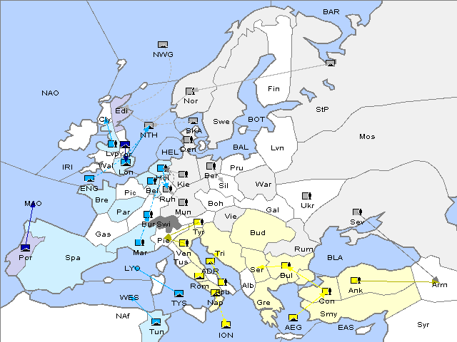 Map Spring 1910 Movement