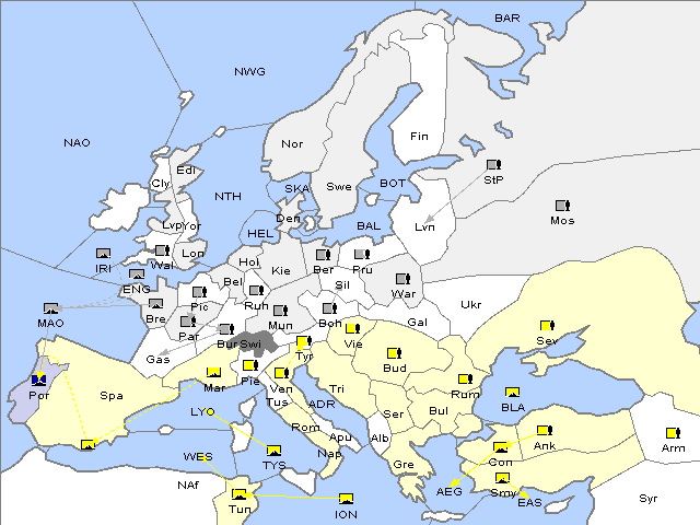 Map Spring 1913 Movement
