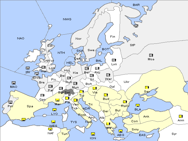 Map Spring 1914 Movement