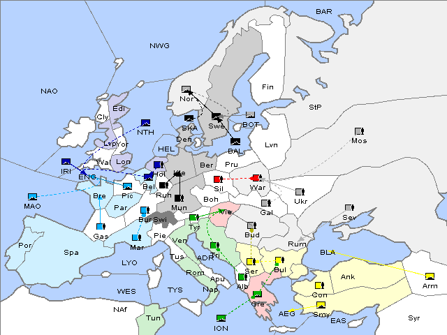 Map Fall 1903 Movement