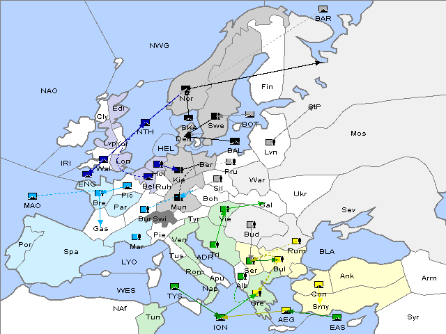 Map Fall 1904 Movement