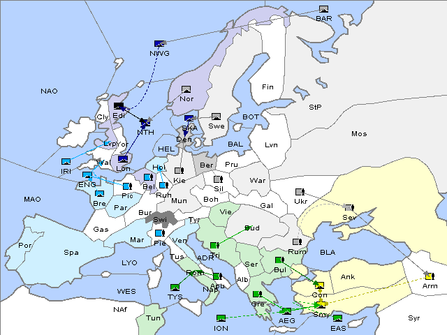 Map Fall 1906 Movement
