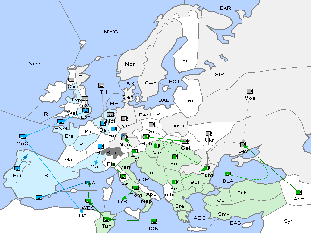 Map Fall 1909 Movement