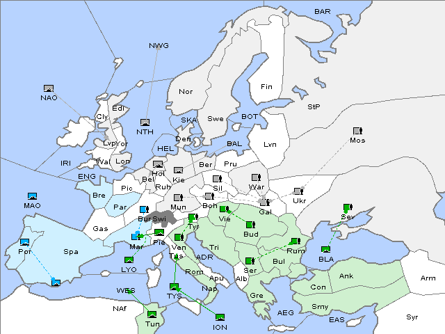 Map Fall 1910 Movement