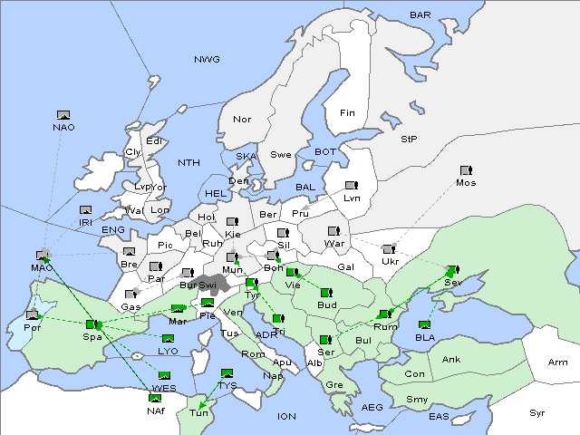 Map Fall 1915 Movement