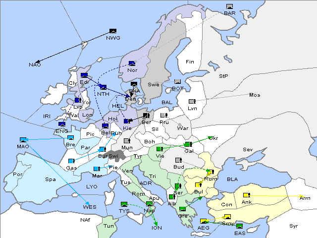 Map Spring 1905 Movement