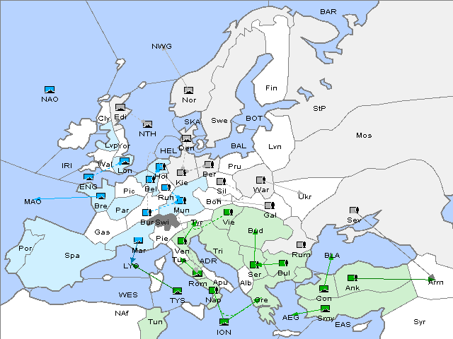 Map Spring 1908 Movement