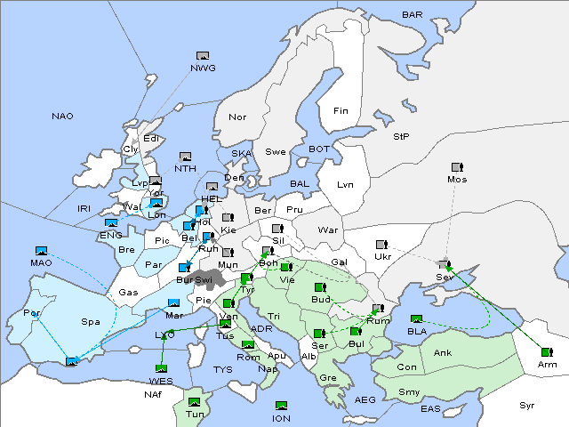 Map Spring 1909 Movement