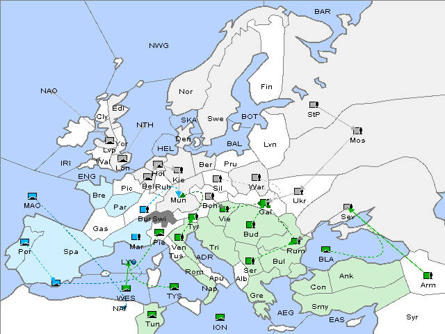 Map Spring 1910 Movement