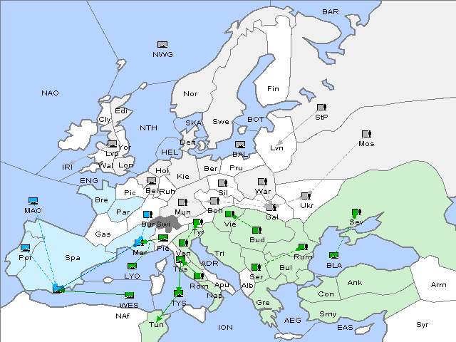 Map Spring 1911 Movement