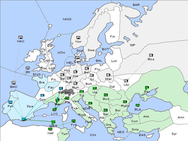 Map Spring 1913 Movement