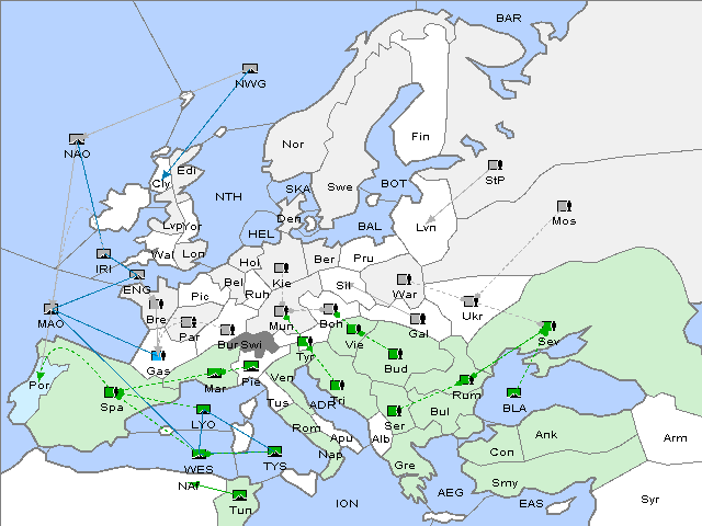 Map Spring 1915 Movement