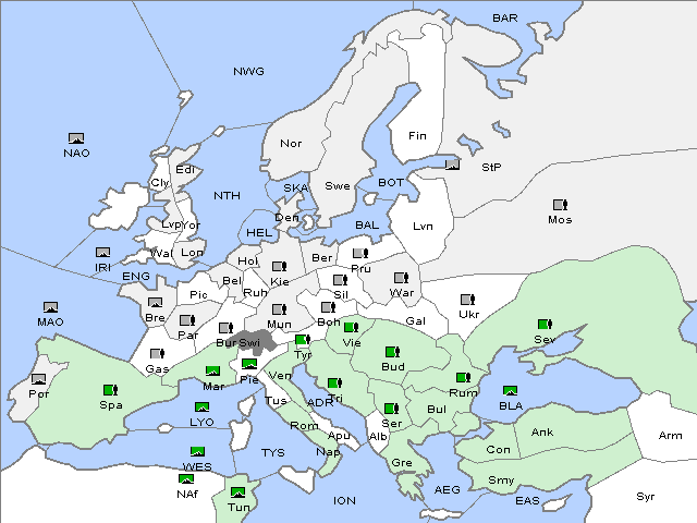 Map Spring 1916 Movement