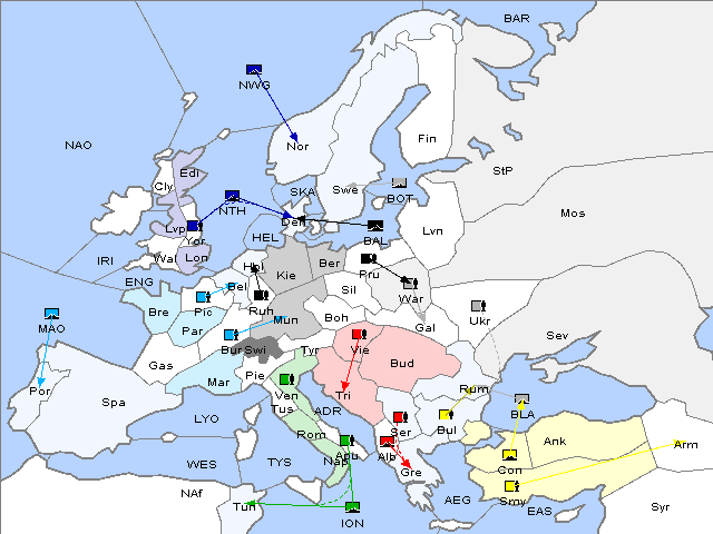 Map Fall 1901 Movement