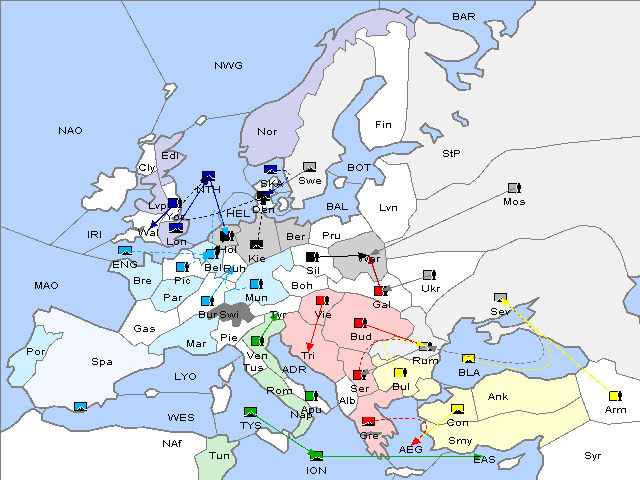 Map Fall 1902 Movement
