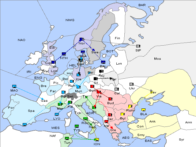 Map Fall 1904 Movement