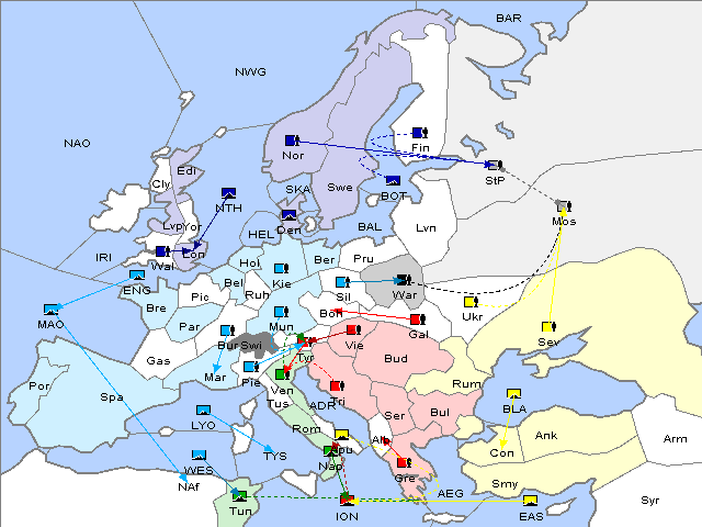 Map Fall 1905 Movement