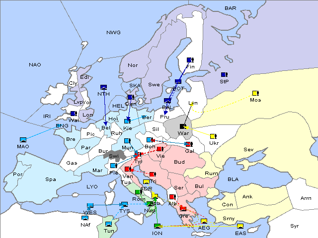 Map Fall 1906 Movement