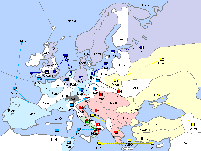 Map Fall 1907 Movement