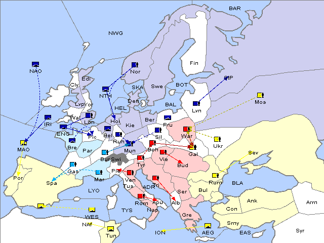 Map Fall 1911 Movement