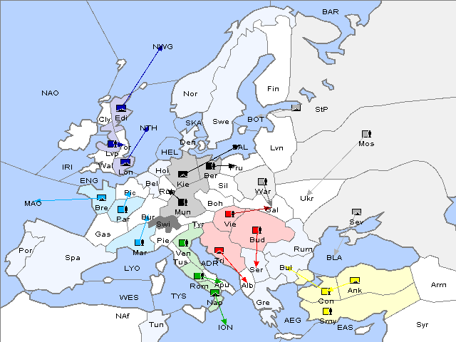 Map Spring 1901 Movement