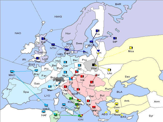 Map Spring 1906 Movement
