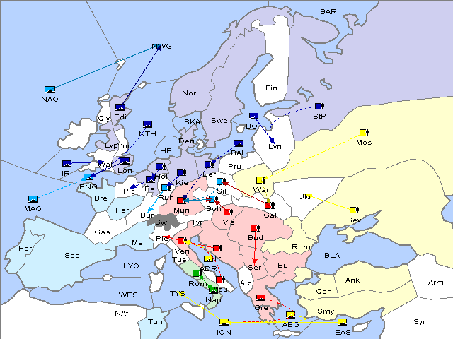Map Spring 1908 Movement