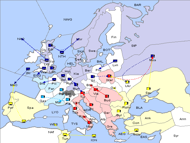 Map Spring 1911 Movement