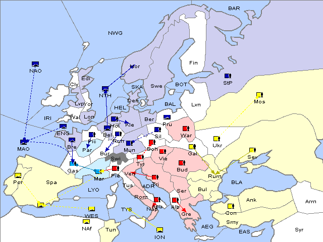 Map Spring 1912 Movement