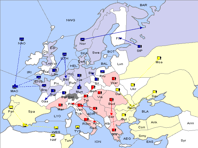 Map Spring 1913 Movement