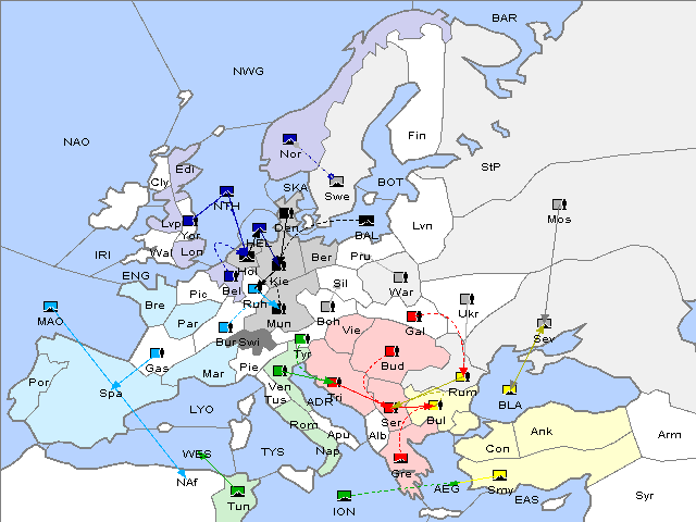 Map Fall 1902 Movement